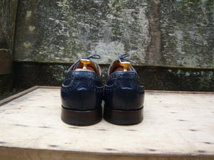 JOSEPH CHEANEY BROGUES – NAVY BLUE – UK 9 – GROSVENOR – VERY GOOD  CONDITION