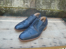 Load image into Gallery viewer, JOSEPH CHEANEY BROGUES – NAVY BLUE – UK 8 – HADDON – EXCELLENT CONDITION
