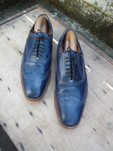 Load image into Gallery viewer, JOSEPH CHEANEY BROGUES – NAVY BLUE – UK 8 – HADDON – EXCELLENT CONDITION
