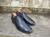 CROCKETT & JONES VINTAGE BROGUES – BLACK – UK 9.5 – CHAIRMAN -EXCELLENT CONDITION