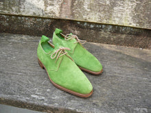 Load image into Gallery viewer, JOHN LOBB DERBY – SPRING GREEN SUEDE – UK 6.5 – SUPERB CONDITION
