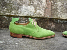 Load image into Gallery viewer, JOHN LOBB DERBY – SPRING GREEN SUEDE – UK 6.5 – SUPERB CONDITION
