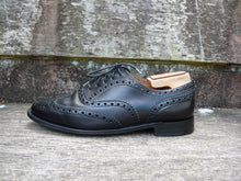 Load image into Gallery viewer, CHURCH’S BROGUES – UNLINED BLACK CALF LEATHER - UK 7 – BURWOOD H – EXCELLENT CONDITION
