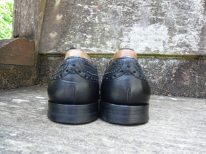 CHURCH’S BROGUES – UNLINED BLACK CALF LEATHER - UK 7 – BURWOOD H – EXCELLENT CONDITION