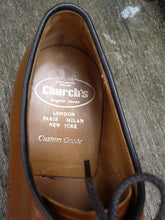 Load image into Gallery viewer, CHURCH’S DERBY SHOES – BROWN / TAN -  UK 8.5 – ANGLESEY – WORN ONCE
