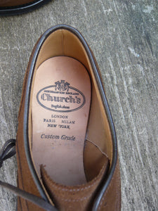 CHURCH’S BROGUES – BROWN SUEDE - UK 7 – GUNTHORPE – UNWORN CONDITION