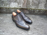 EDWARD GREEN OXFORD BROGUES – BLACK / GREY / CLOUD ANTIQUE – UK 10.5 – ORIEL - UNWORN CONDITION