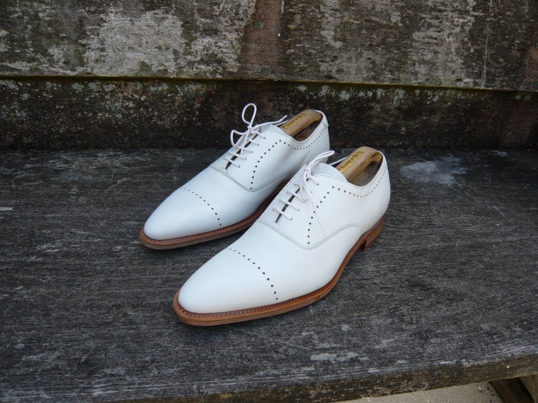 JOSEPH CHEANEY BROGUES - WHITE - UK 8.5 – UNWORN CONDITION