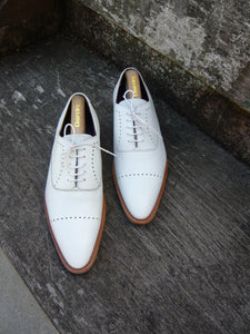 JOSEPH CHEANEY BROGUES - WHITE - UK 8.5 – UNWORN CONDITION