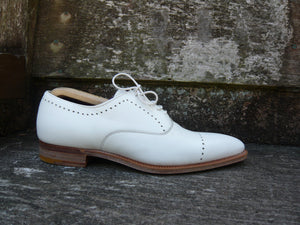 JOSEPH CHEANEY BROGUES - WHITE - UK 8.5 – UNWORN CONDITION