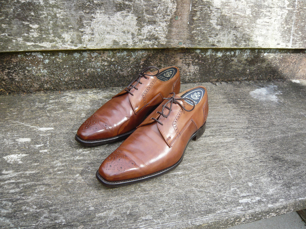 JOSEPH CHEANEY BROGUES – BROWN / TAN – UK 8.5 – EWAN – EXCELLENT CONDITION