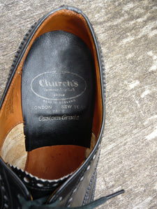 CHURCH’S VINTAGE BROGUES – BLACK - UK 8 – BURWOOD – EXCELLENT CONDITION