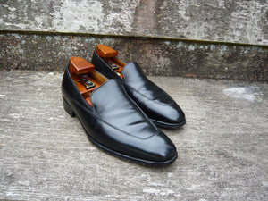 JOHN LOBB LOAFERS – BLACK CALF – UK 9 – LYNTON – EXCELLENT CONDITION