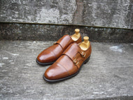 CHURCH’S DOUBLE MONK STRAP – BROWN / TAN – UK 8.5 – COWES – WORN ONCE