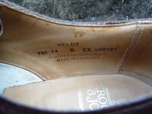 CROCKETT & JONES VINTAGE VELDTSCHOEN DERBY – BROWN - UK 8 - VELDT – SUPERB CONDITION