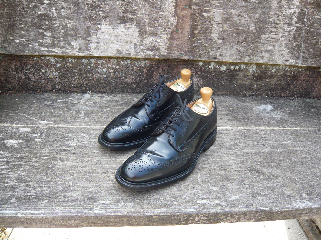 CHURCH’S BROGUES – BLACK – GRAFTON – UK 7.5 – EXCELLENT CONDITION