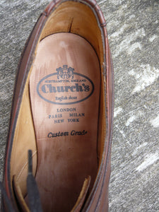 CHURCH’S BROGUES – BROWN / TAN – UK 8 – KNOWLE – WORN ONCE