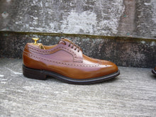 Load image into Gallery viewer, JOSEPH CHEANEY BROGUES – BROWN / TAN - UK8.5 – UNWORN CONDITION
