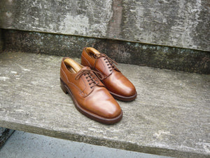 JOSEPH CHEANEY VINTAGE VELDTSCHOEN DERBY –  BROWN / TAN - UK 8 – NEATH – EXCELLENT CONDITION