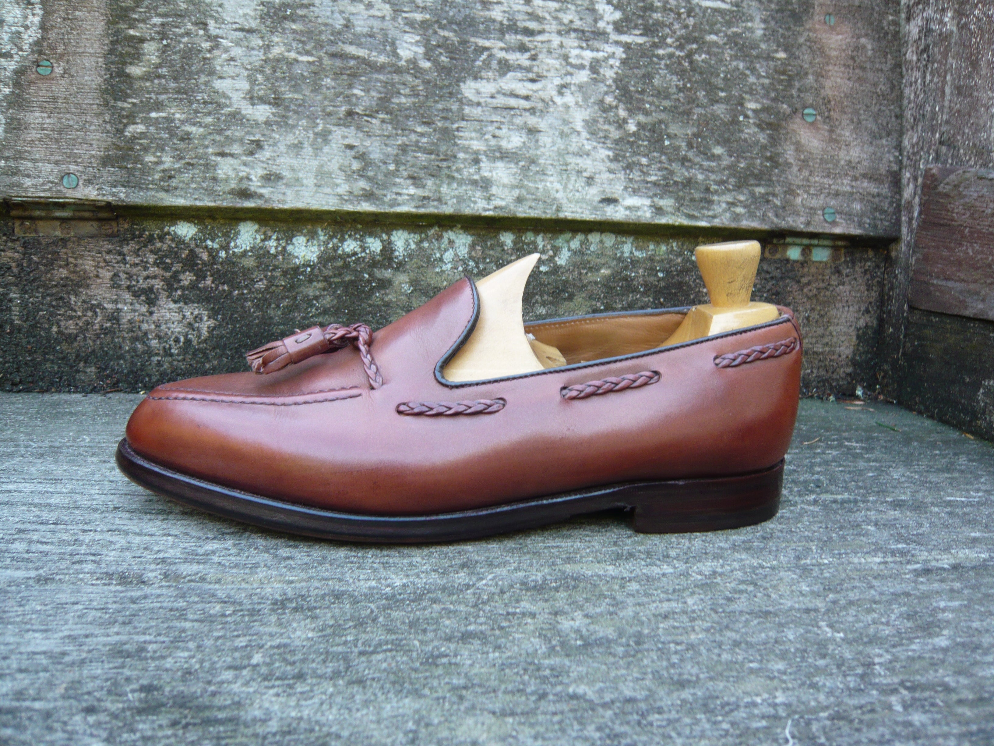 ALFRED SARGENT TASSEL LOAFERS – BROWN / TAN – UK 8 – LAMPORT -EXCELLENT  CONDITION