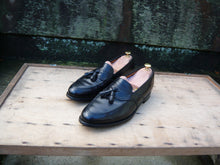 Load image into Gallery viewer, CROCKETT &amp; JONES FULL-SADDLE TASSEL LOAFERS – BLACK – UK 10 –EXCELLENT CONDITION
