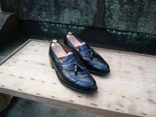 Load image into Gallery viewer, CROCKETT &amp; JONES FULL-SADDLE TASSEL LOAFERS – BLACK – UK 10 –EXCELLENT CONDITION
